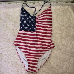 American flag one piece bathing suit